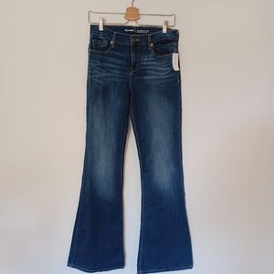 NWT Old Navy High Rise Flare jeans Size 2 Dark Indigo wash 33" inseam